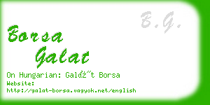 borsa galat business card